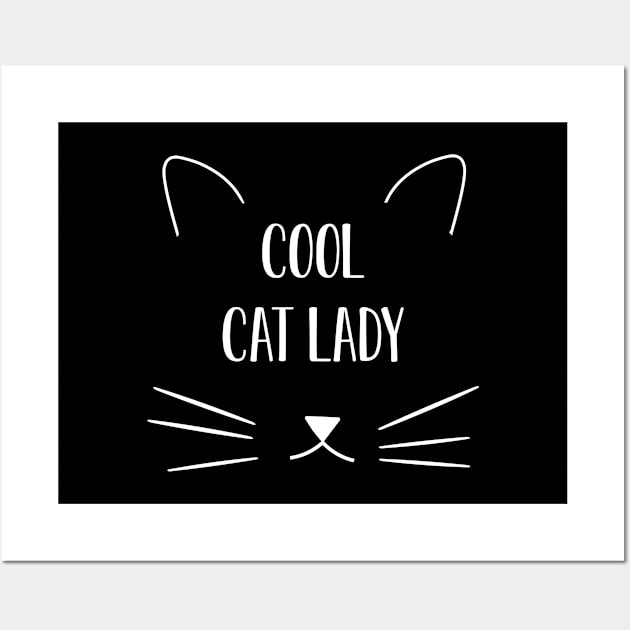 Cat - Cool Cat Lady Wall Art by KC Happy Shop